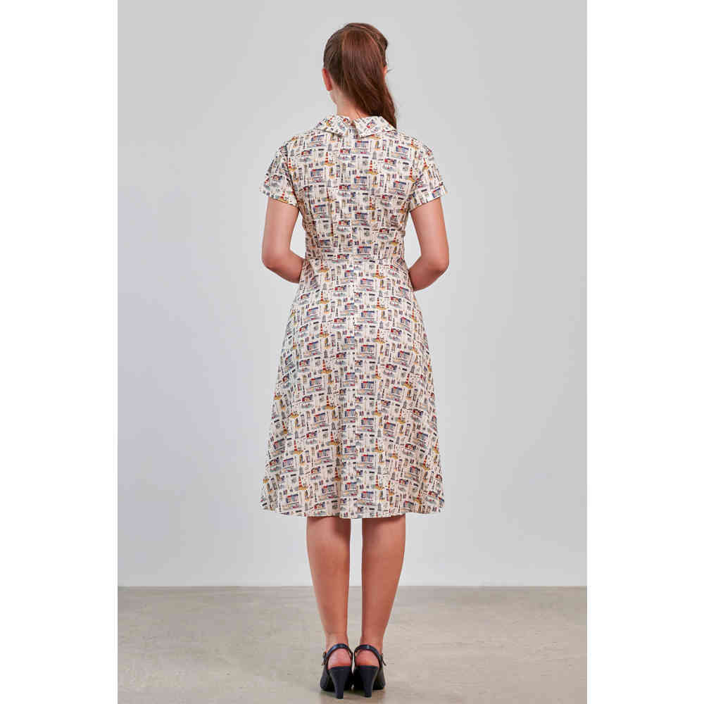 Banned - Shirley Seaside Flare dress - Cream